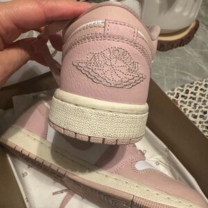 Air Jordan Pink and White Sneakers